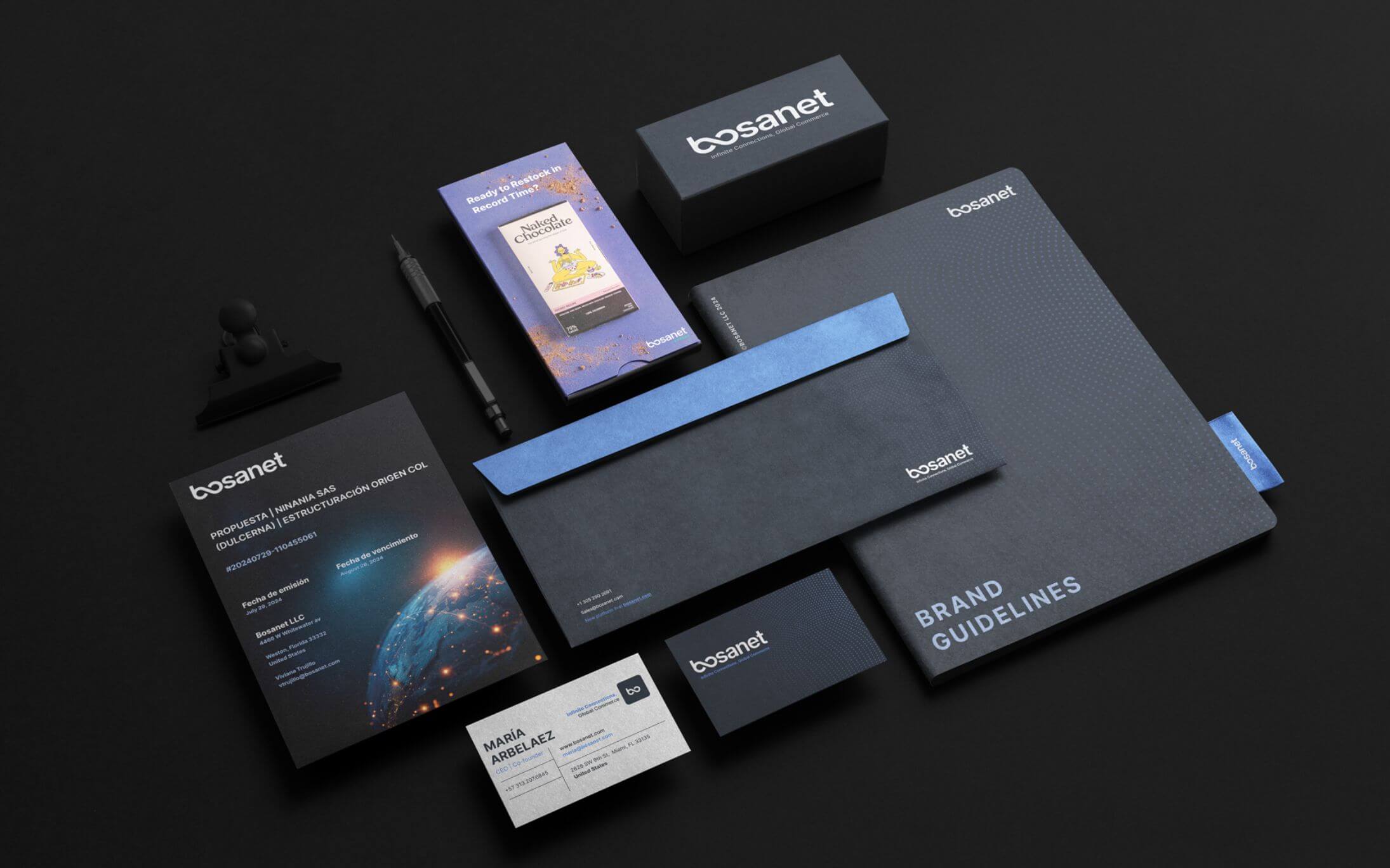 Black branding mockup
